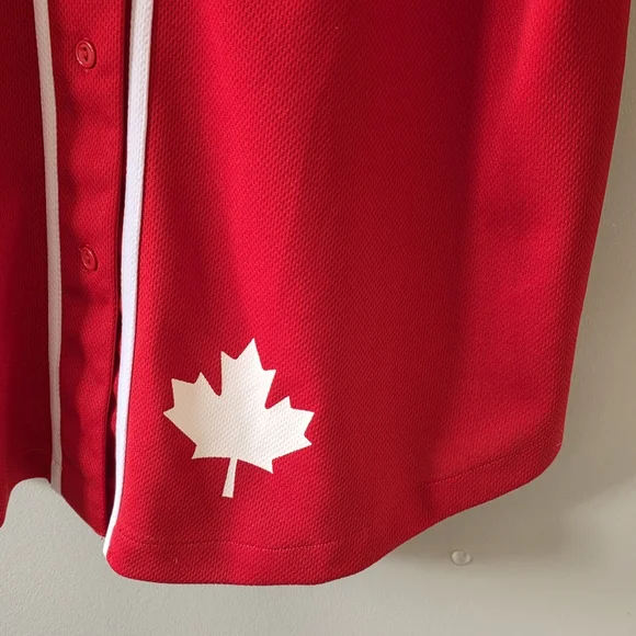 Urban Heritage S Vintage Y2K Patriotic Athletic Sporty Canada Baseball Jersey - Picture 8 of 12